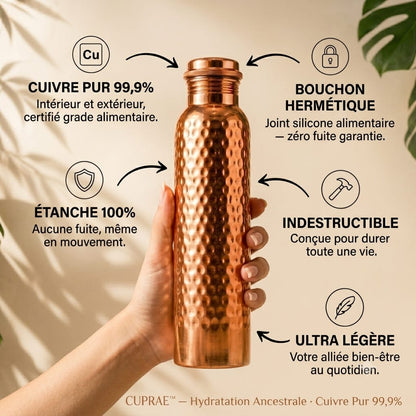 Gourde Cuprae™ — Le Secret Ancestral d'une Eau Pure au Quotidien