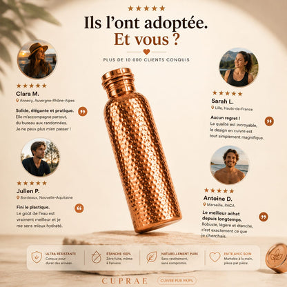 Gourde Cuprae™ — Le Secret Ancestral d'une Eau Pure au Quotidien
