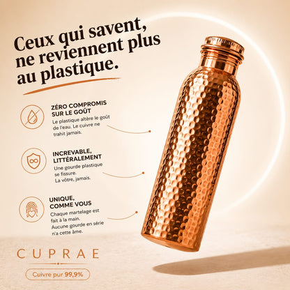 Gourde Cuprae™ — Le Secret Ancestral d'une Eau Pure au Quotidien