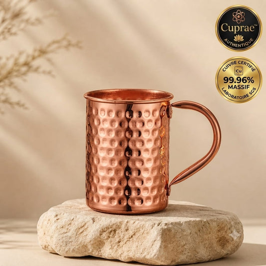 Mug en Cuivre Martelé Cuprae™ — Savourez Chaque Gorgée Sainement
