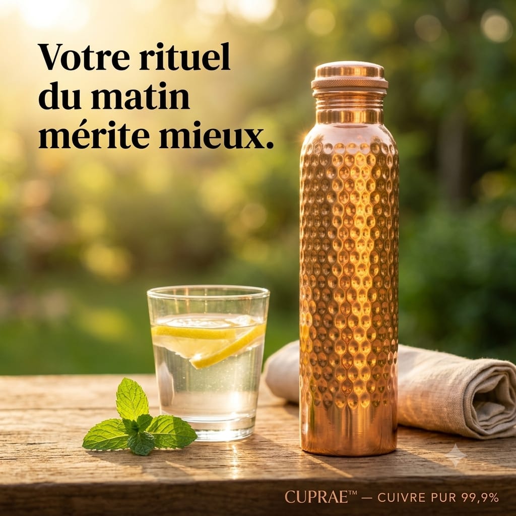 Gourde Cuprae™ — Le Secret Ancestral d'une Eau Pure au Quotidien